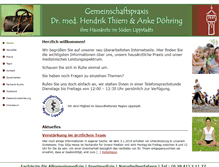 Tablet Screenshot of praxis-thiem-doehring.de
